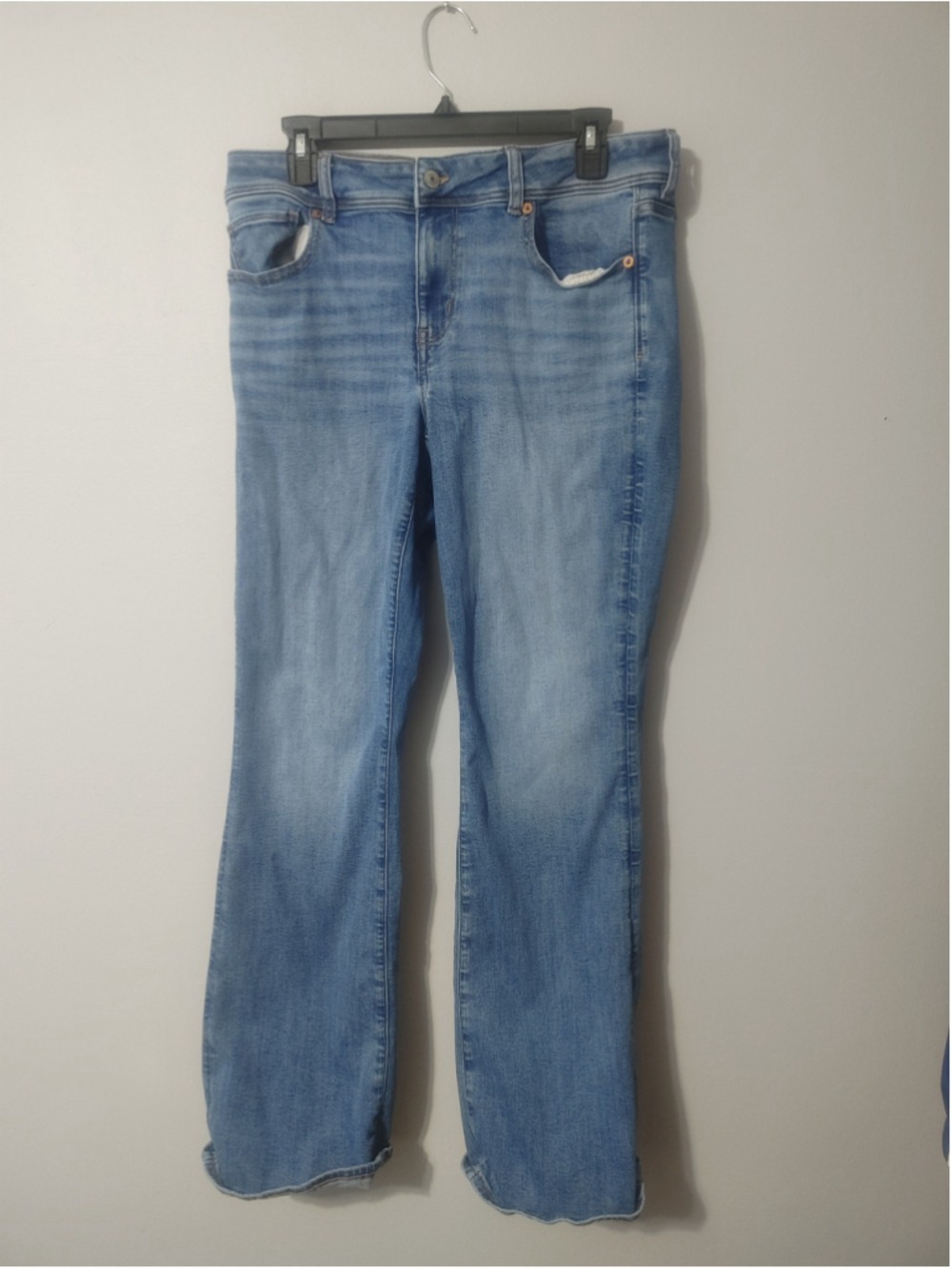 Women's American Eagle Kick Boot Cut Jeans Blue Size 12 Stretchy